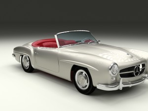 mercedes 190sl with interior 3D Model