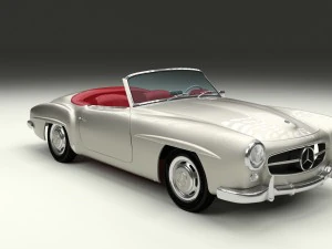 mercedes 190sl with interior 3D Model