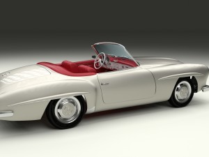 mercedes 190sl with interior 3D Model
