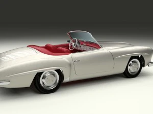 mercedes 190sl with interior 3D Model