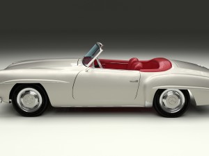 mercedes 190sl with interior 3D Model