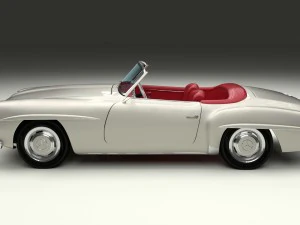 mercedes 190sl with interior 3D Model