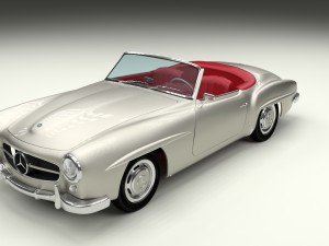 mercedes 190sl with interior 3D Model