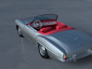 mercedes 190sl with interior 3D Model