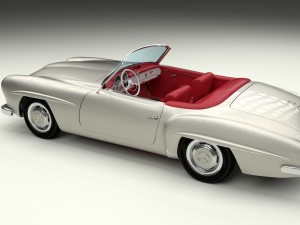 mercedes 190sl with interior 3D Model