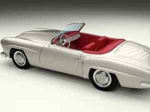 mercedes 190sl with interior 3D Model