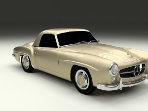 mercedes 190sl hard top Modèle 3D