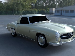 mercedes 190sl hard top Modèle 3D