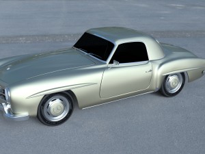 mercedes 190sl hard top Modèle 3D