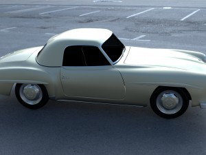 mercedes 190sl hard top Modèle 3D