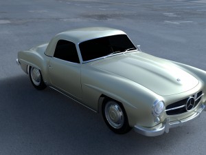 mercedes 190sl hard top Modèle 3D