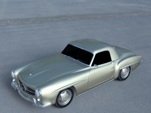 mercedes 190sl hard top Modèle 3D