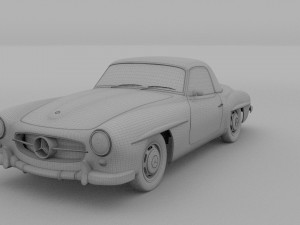 mercedes 190sl hard top Modèle 3D