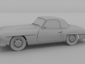 mercedes 190sl hard top Modèle 3D