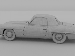 mercedes 190sl hard top Modèle 3D