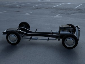 mercedes benz 190sl full chassis 3D Model
