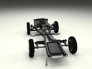 chassis completo mercedes benz 190sl Modelo 3D
