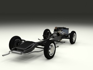 mercedes benz 190sl full chassis 3D Model