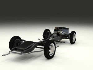 chassis completo mercedes benz 190sl Modelo 3D