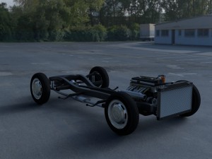 mercedes benz 190sl full chassis 3D Model