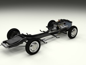 mercedes benz 190sl full chassis 3D Model