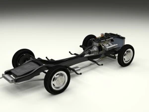 chassis completo mercedes benz 190sl Modelo 3D