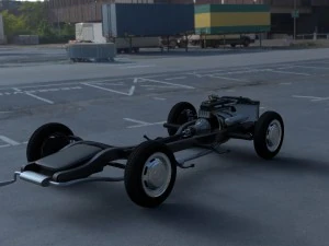 chassis completo mercedes benz 190sl Modelo 3D
