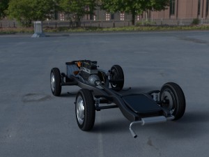 mercedes benz 190sl full chassis 3D Model