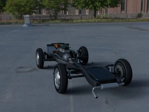 chassis completo mercedes benz 190sl Modelo 3D