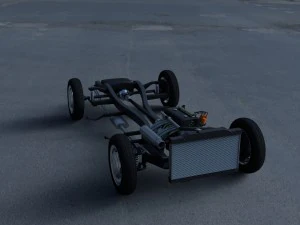chassis completo mercedes benz 190sl Modelo 3D