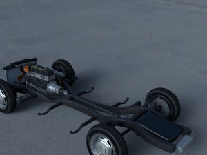 chassis completo mercedes benz 190sl Modelo 3D