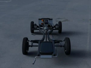chassis completo mercedes benz 190sl Modelo 3D