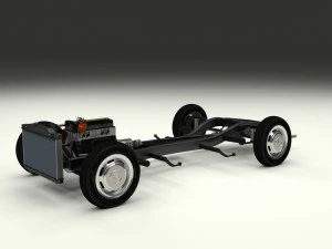 chassis completo mercedes benz 190sl Modelo 3D