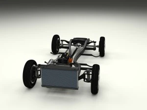 chassis completo mercedes benz 190sl Modelo 3D