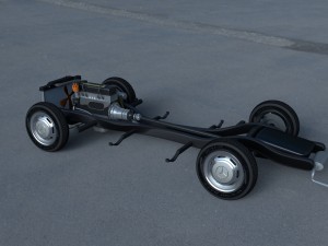 mercedes benz 190sl full chassis 3D Model