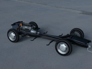 chassis completo mercedes benz 190sl Modelo 3D