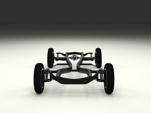 mercedes benz 190sl chassis 3D Model