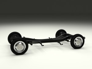 mercedes benz 190sl chassis 3D मॉडल