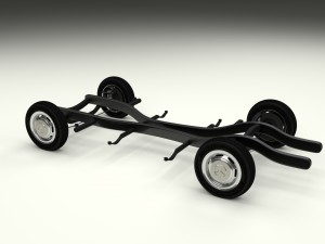 mercedes benz 190sl chassis 3D मॉडल