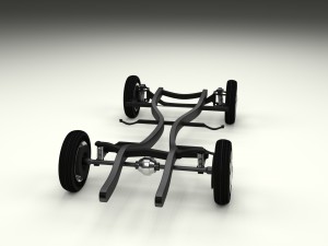 mercedes benz 190sl chassis 3D मॉडल