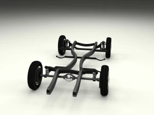 mercedes benz 190sl chassis 3D Model
