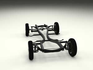 mercedes benz 190sl chassis 3D मॉडल