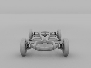 mercedes benz 190sl chassis 3D मॉडल