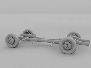 mercedes benz 190sl chassis 3D Model