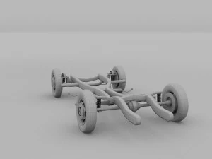 mercedes benz 190sl chassis 3D Model