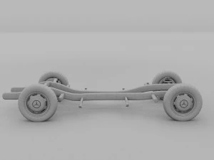 mercedes benz 190sl chassis 3D Model