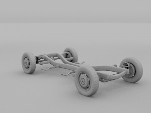 mercedes benz 190sl chassis 3D मॉडल