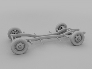 mercedes benz 190sl chassis 3D मॉडल