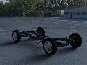 mercedes benz 190sl chassis 3D मॉडल