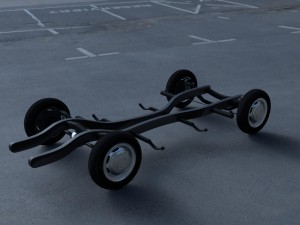 mercedes benz 190sl chassis 3D मॉडल